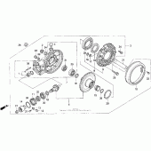 Схема узла: Приводной редуктор для Honda GL1500 Gold Wing Aspencade