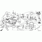 Схема вузла: Паливний бак для Honda CRF250 CRF250R