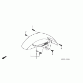 Схема узла: Переднее крыло для Honda CBR1100XX Blackbird