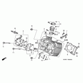 Схема узла: Перед. головка цилиндра для Honda VT125 Shadow