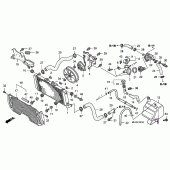 Схема вузла: Радіатор (CB1300A / SA) для Honda CB1300 Super Bol D'Or