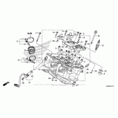 Схема вузла: Головка циліндра (Rr.) Для Honda VFR800 Interceptor Deluxe