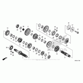 Схема вузла: Трансмісія для Honda CRF450 CRF450R