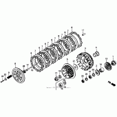 Схема вузла: Зчеплення для Honda XR600