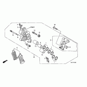Схема узла: Правый-передний тормозной суппорт (ABS) для Honda XL700V Transalp