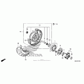 Схема вузла: Заднє колесо для Honda VT750 Shadow Aero