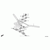 Схема вузла: Верхня траверса & Кліпон керма для Honda CRF150 CRF150RB