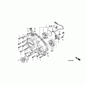 Схема вузла: Права кришка картера для Honda CB1000 CB1000R