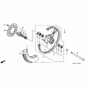 Схема вузла: Переднє колесо для Honda CMX250 Rebel
