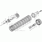 Схема узла: Сцепление для Honda GL1500 Gold Wing Special Edition