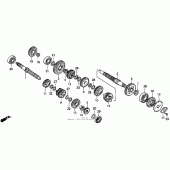 Схема вузла: Трансмісія для Honda XR250