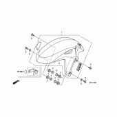 Схема вузла: Переднє крило для Honda CB600F Hornet