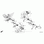 Схема вузла: Поворотники для Honda CBR500 CBR500R