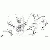 Схема вузла: Гальмівний циліндр переднього тормозаr (Abs) для Honda CB300F