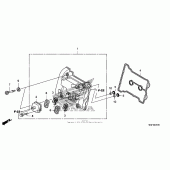 Схема вузла: Клапанна кришка для Honda FSC600 Silver Wing