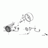 Схема узла: Генератор для Honda FSC600 Silver Wing