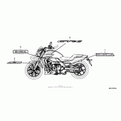 Схема вузла: Mark + emblem для Honda CTX700
