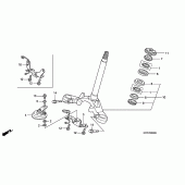 Схема узла: Рулевая траверса для Honda CBR125