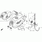 Схема узла: Топливный бак для Honda CB600F Hornet S