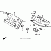Схема узла: Клапанная крышка для Honda VFR750F VFR750R (RC30)