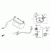 Схема узла: Аккумулятор для Honda CBR600 CBR600FS Sport Edition