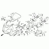 Схема вузла: Передній обтічник для Honda CBR600 CBR600FR Racing Edition