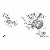 Схема вузла: Головка циліндра (FRONT) для Honda VT600 Shadow VLX
