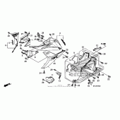 Схема вузла: Lower cowl (l.) (2) для Honda CBR600 CBR600RR
