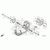 Схема вузла: Заднє колесо для Honda CRF150 CRF150RB