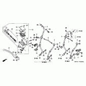 Схема вузла: Передній гальмівний циліндр для Honda VTX1800
