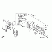 Схема вузла: Передній гальмівний супорт для Honda XL700V Transalp