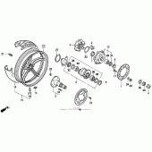 Схема вузла: Заднє колесо 94-97 для Honda VFR750F Interceptor