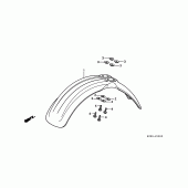 Схема вузла: Переднє крило для Honda CR250