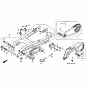 Схема вузла: Swingarm / chain case для Honda XRV750 Africa Twin