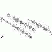 Схема вузла: Трансмісія для Honda XR250