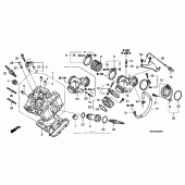 Схема вузла: Головка циліндра (fr.) Для Honda VTX1300