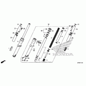 Схема вузла: Front fork (1) для Honda VT1300 Stateline