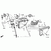 Схема вузла: Повітряний фільтр для Honda CMX250 Rebel