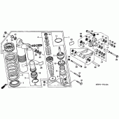 Схема вузла: Задній амортизатор для Honda XR650