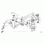 Схема узла: Топливный бак (2) для Honda CRF450 CRF450RX