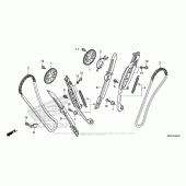 Схема узла: Цепь ГРМ & Натяжитель & Успокоитель для Honda VFR1200 VFR