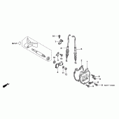 Схема вузла: Flap valve (CR250R5-7) для Honda CR250