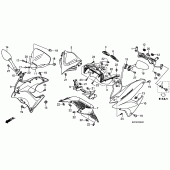 Схема вузла: Cowling comp (XL125V7 / 8) для Honda XL125 Varadero
