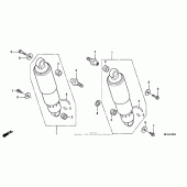 Схема вузла: Задній амортизатор для Honda VTX1300