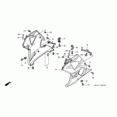 Схема узла: Нижний обтекатель (3) для Honda CBR900RR CBR954RR Fireblade