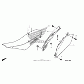 Схема вузла: Сидіння & Бічний обтічник для Honda CRF450 CRF450R