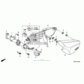 Схема вузла: Бічний обтічник для Honda VT750 Shadow Aero