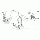 Схема вузла: Задній гальмівний циліндр 2 для Honda CBR600
