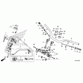 Схема вузла: Верхня траверса & Кліпон керма для Honda CRF1000 Africa Twin