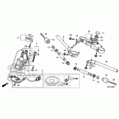 Схема вузла: Верхня траверса & Кліпон керма для Honda CBR600 CBR600RR
